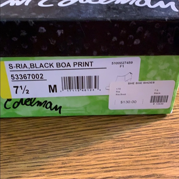 Sam Edelman Black Boa Print Booties - Picture 7 of 7